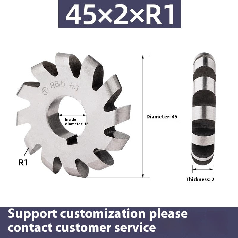 1063-High-speed steel convex semicircular milling cutter external R arc milling cutter saw blade milling cutter high-speed steel cutter disk R1R2R3R4R8R20 Shandong Denso Pricision Tools Co.,Ltd.